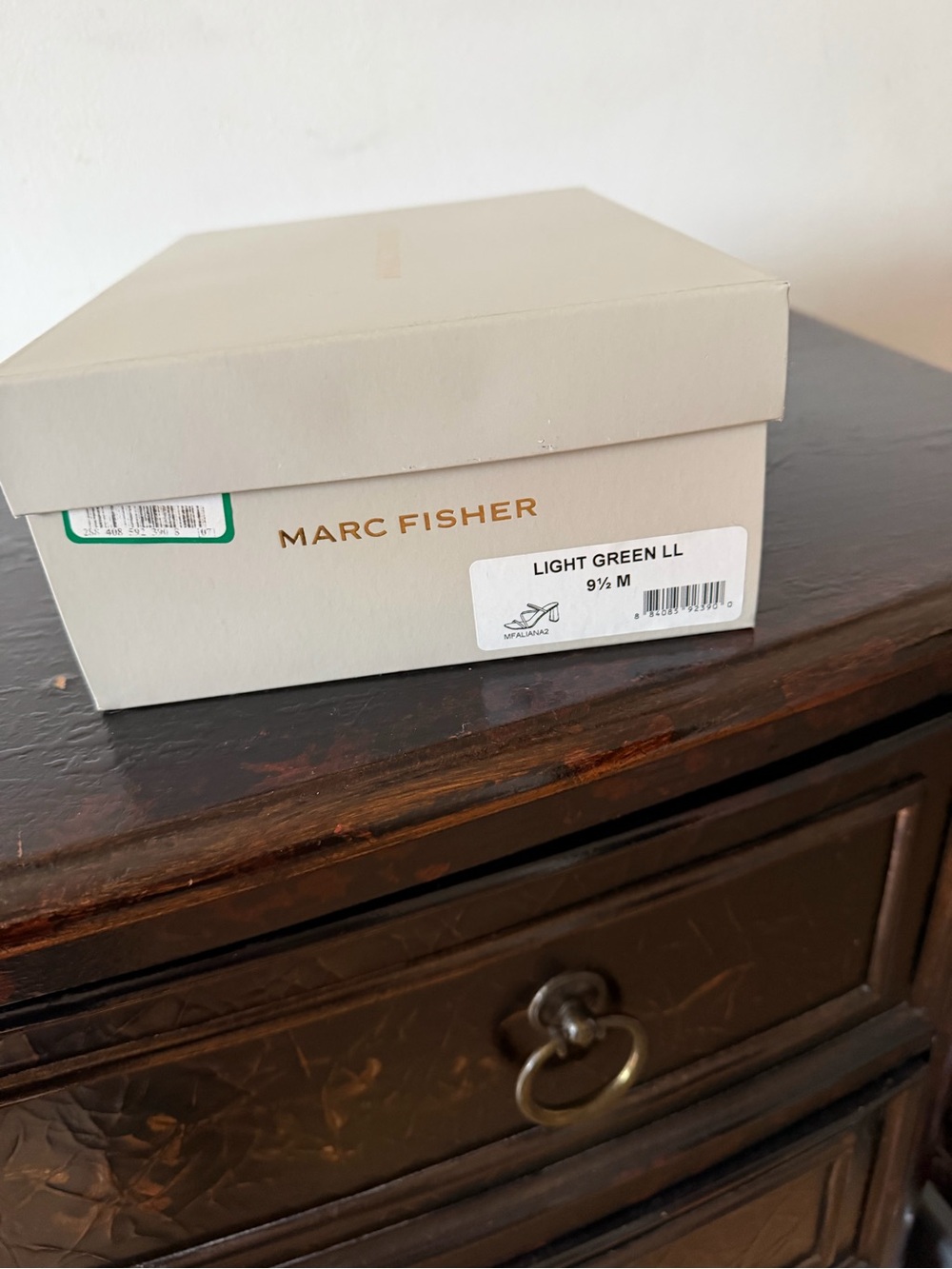 Marc Fisher Mint Strappy Square-Toe Heels - Picture 2 of 6